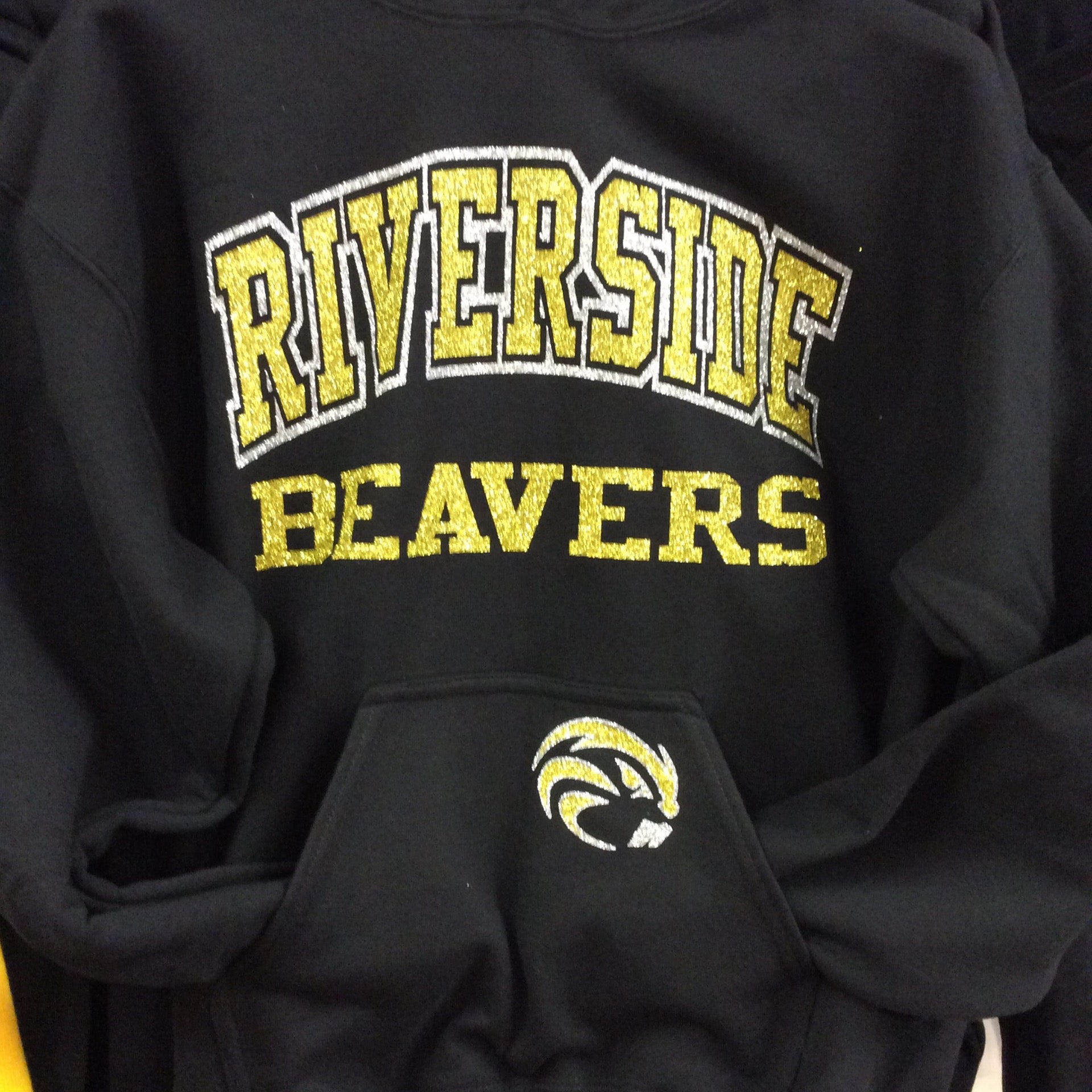 RIVERSIDE GLITTER HOODIE Top Shelf Embroidery